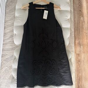 Sanctuary Black Embroidered Mini Dress